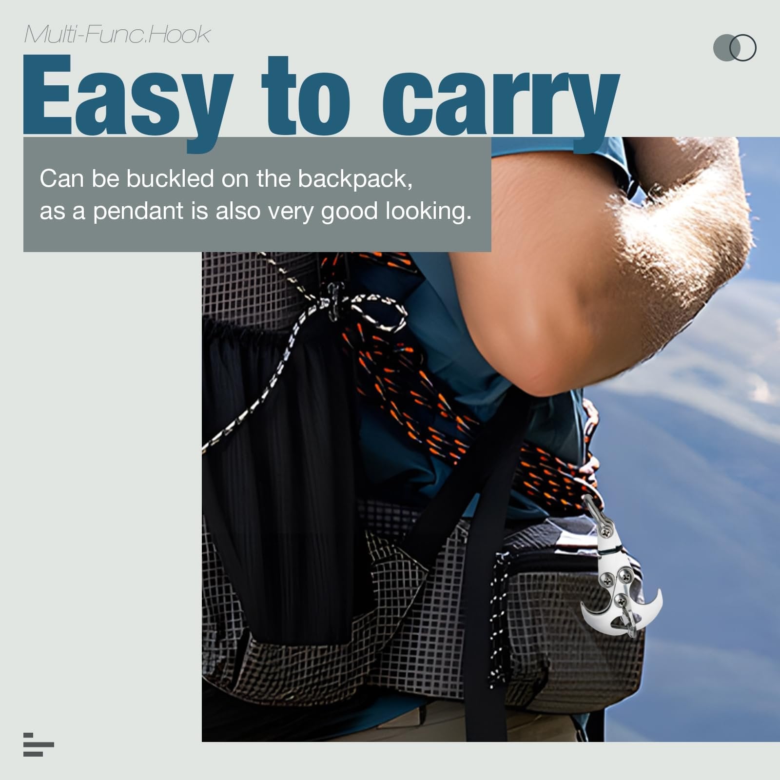 Stainless Steel Hook for Camping and Outdoor Use – Versatile Design