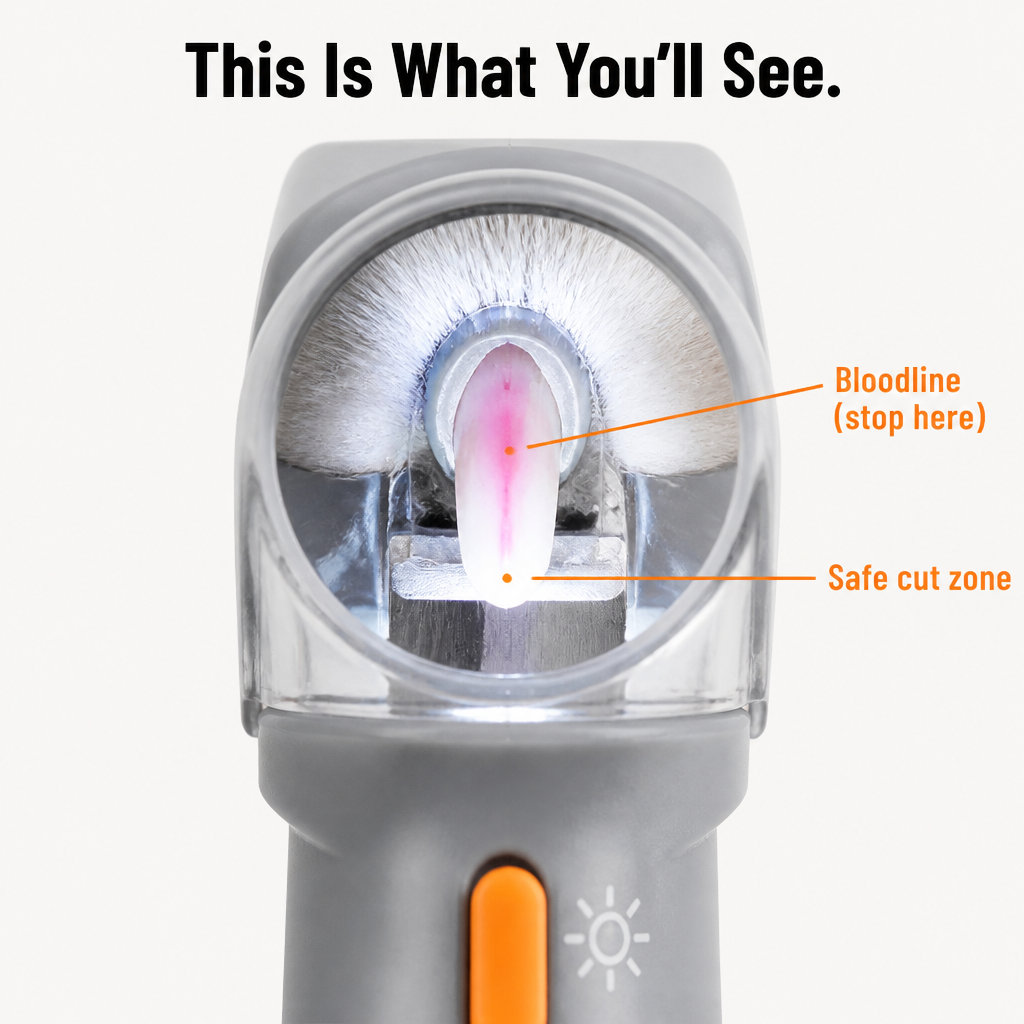 LumeTrim™ — Reveal the Bloodline and Trim Pet Nails Without Worry