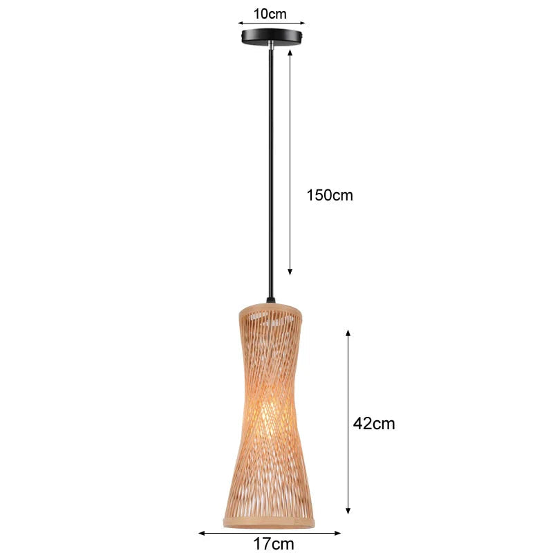 Handcrafted Bamboo Pendant Light – Warm Radiance Through Organic Weave