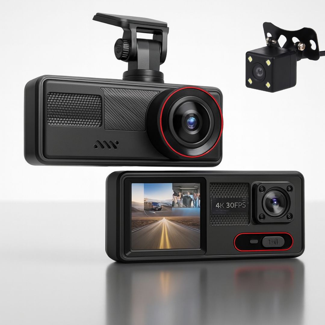 Dual View Dashboard Camera with Rear Parking Assistance