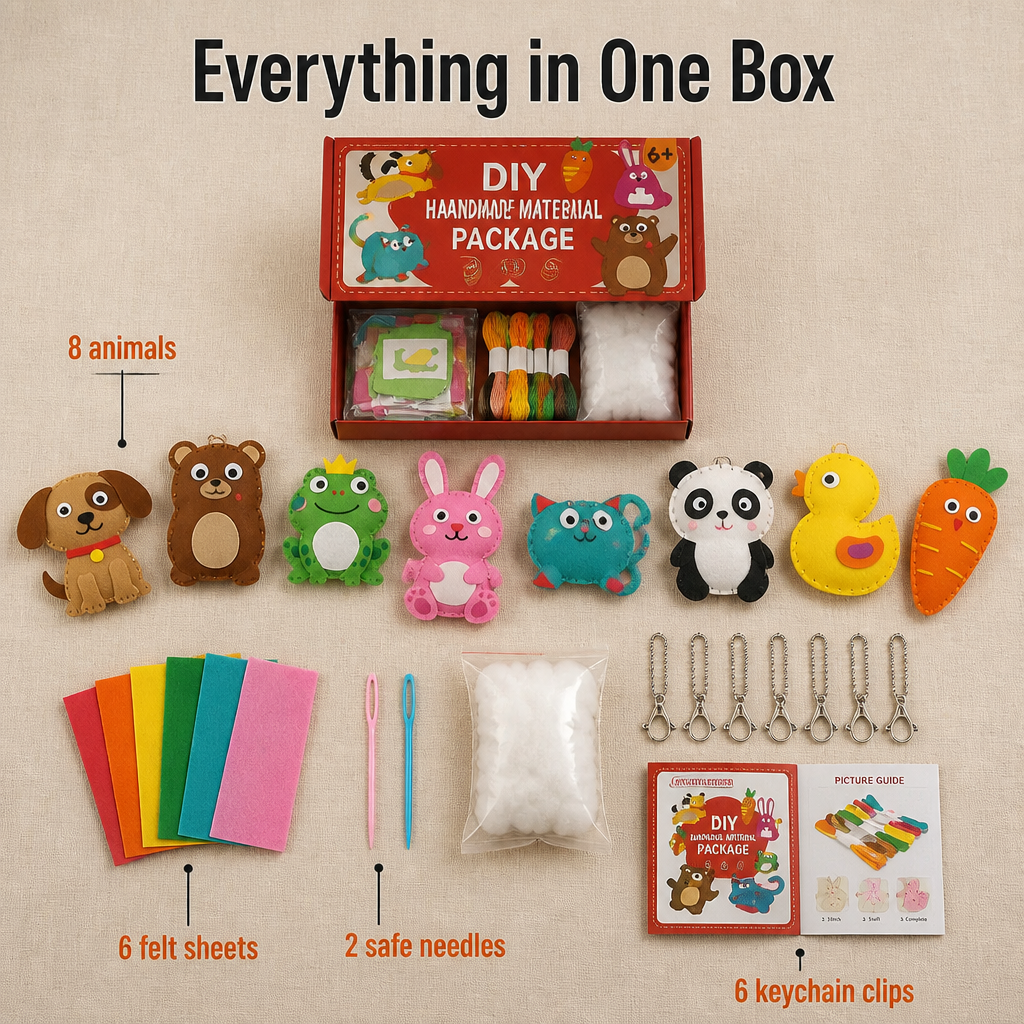 StitchSpark™ — Craft Felt Animals That Grow Focus, Confidence & True Pride