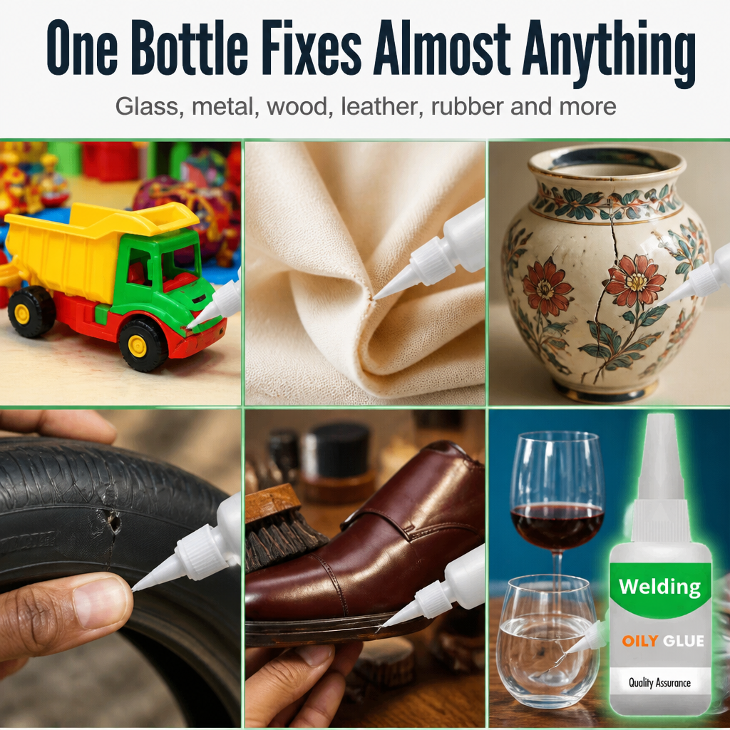 LumeBond™ — Bond Glass, Metal, Wood & Leather Solid in Seconds, No Clamps