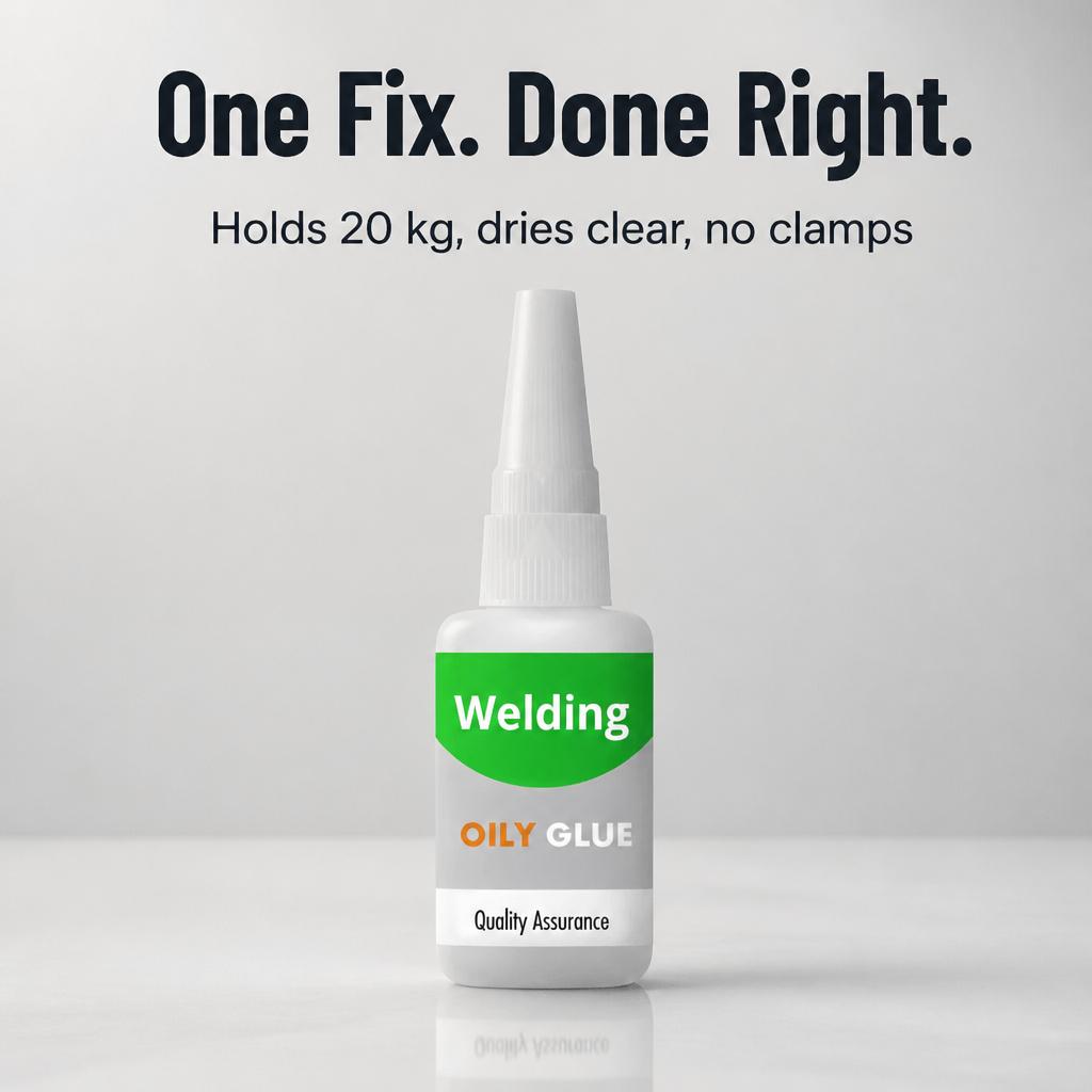LumeBond™ — Bond Glass, Metal, Wood & Leather Solid in Seconds, No Clamps