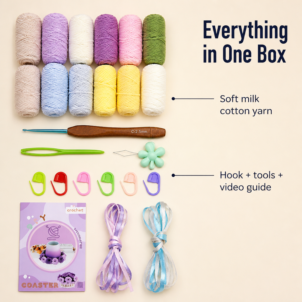 LumaFleur™ — Crochet Cozy Floral Coasters Even If You've Never Picked Up a Hook