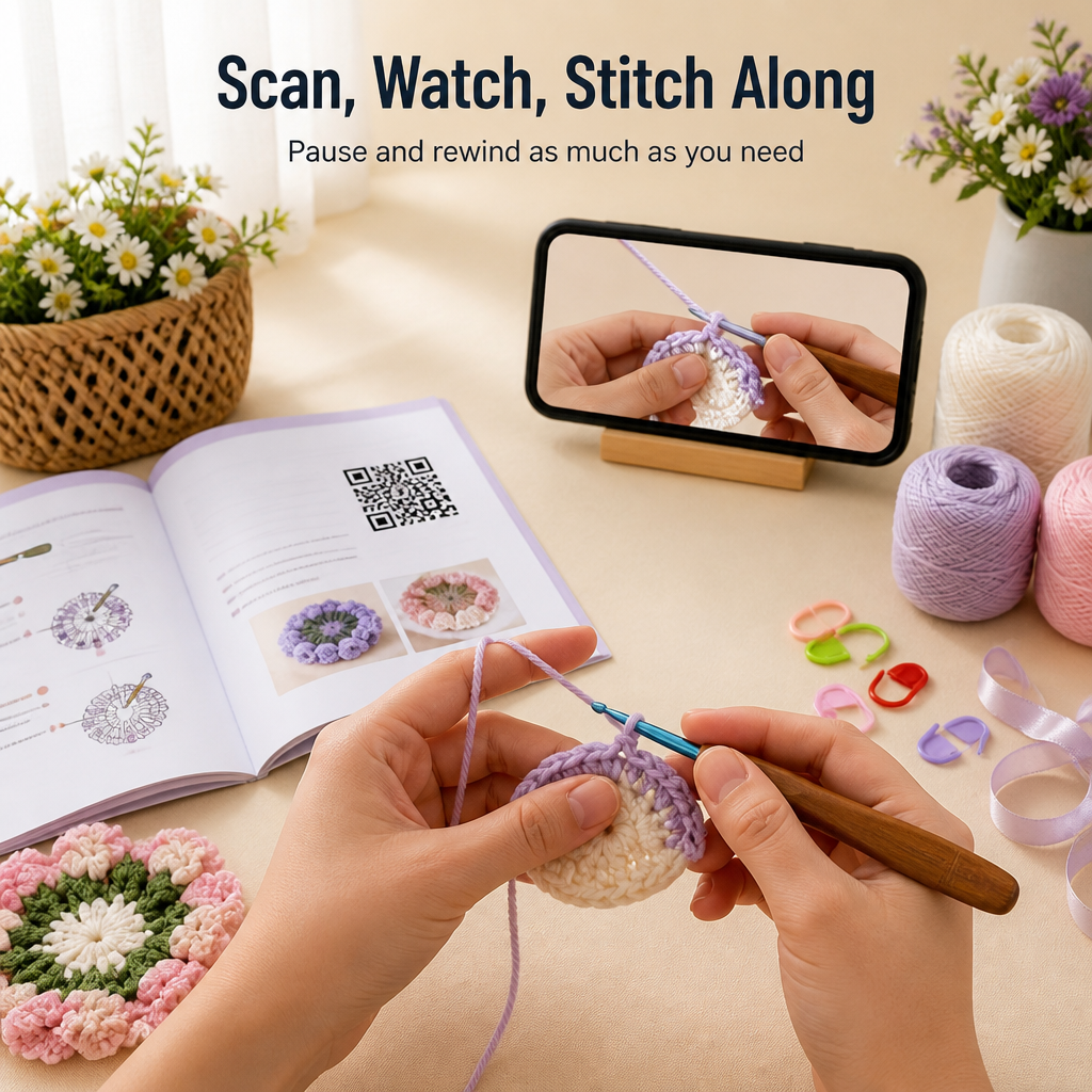 LumaFleur™ — Crochet Cozy Floral Coasters Even If You've Never Picked Up a Hook