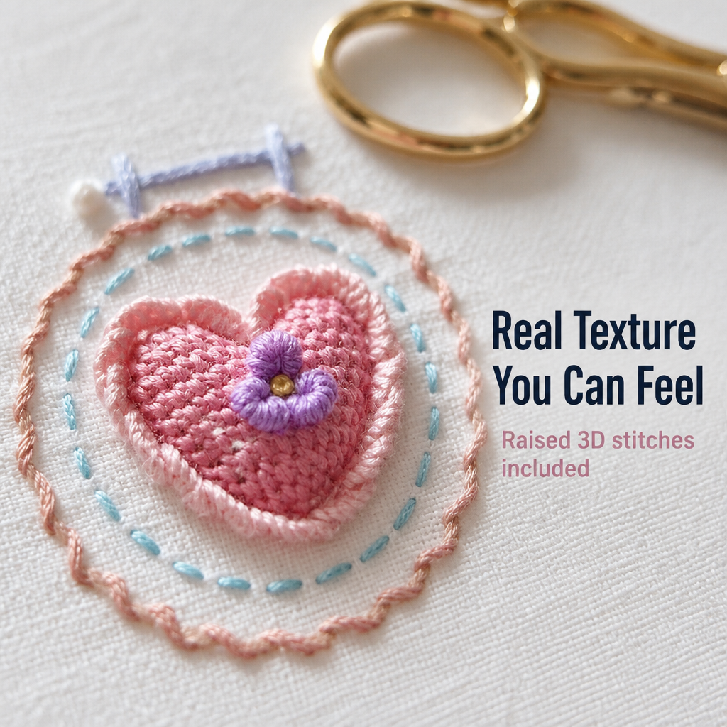 FloraMuse™ — Stitch 12 Mini Florals and Learn 50 Calming Stitches at Home
