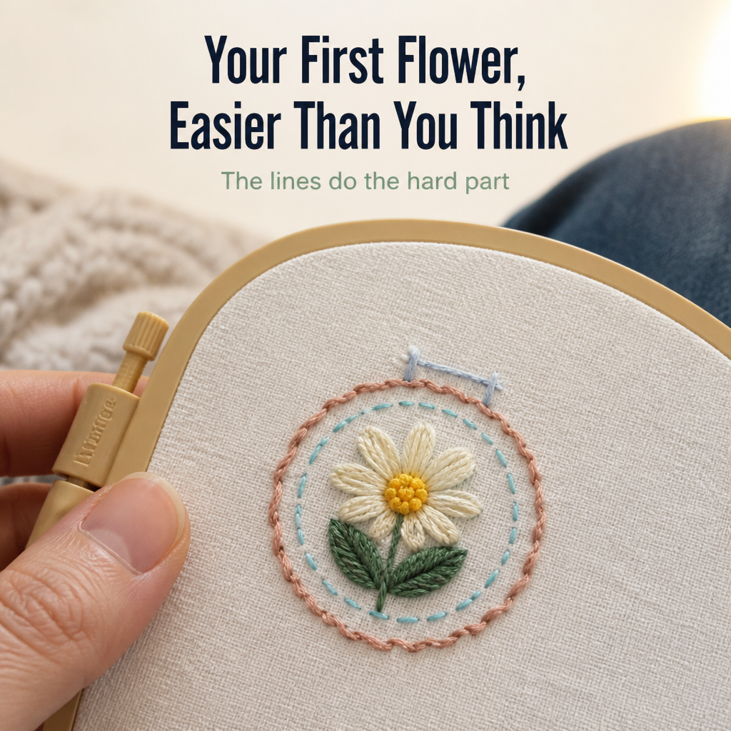 FloraMuse™ — Stitch 12 Mini Florals and Learn 50 Calming Stitches at Home