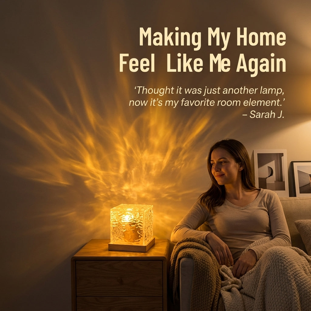 AuraSphere™ — Wrap Your Room in Drifting Water-Ripple Light That Melts Stress