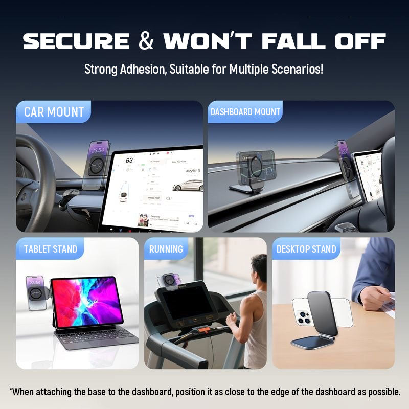 Reinforced Magnet Core Car Phone Mount with Magnetic Grip