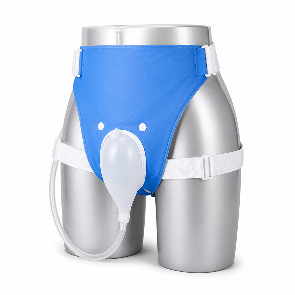 Leak-Proof Adjustable Straps Silicone Urine Collector (33.8 fl oz)