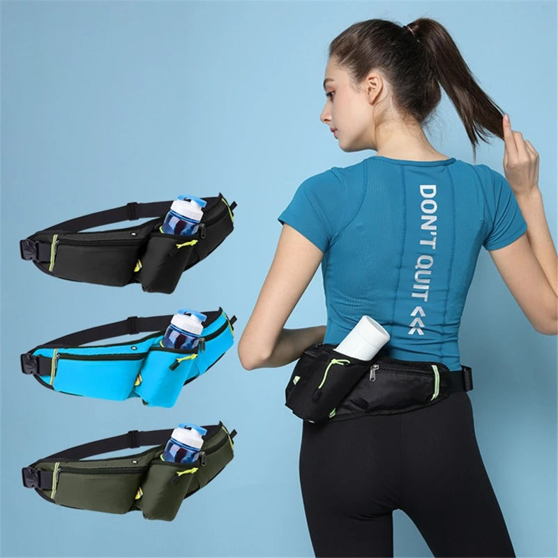 Hydration Waist Pack for Jogging, Hiking & Cycling – Lightweight Waterproof Running Belt with Drink Holder