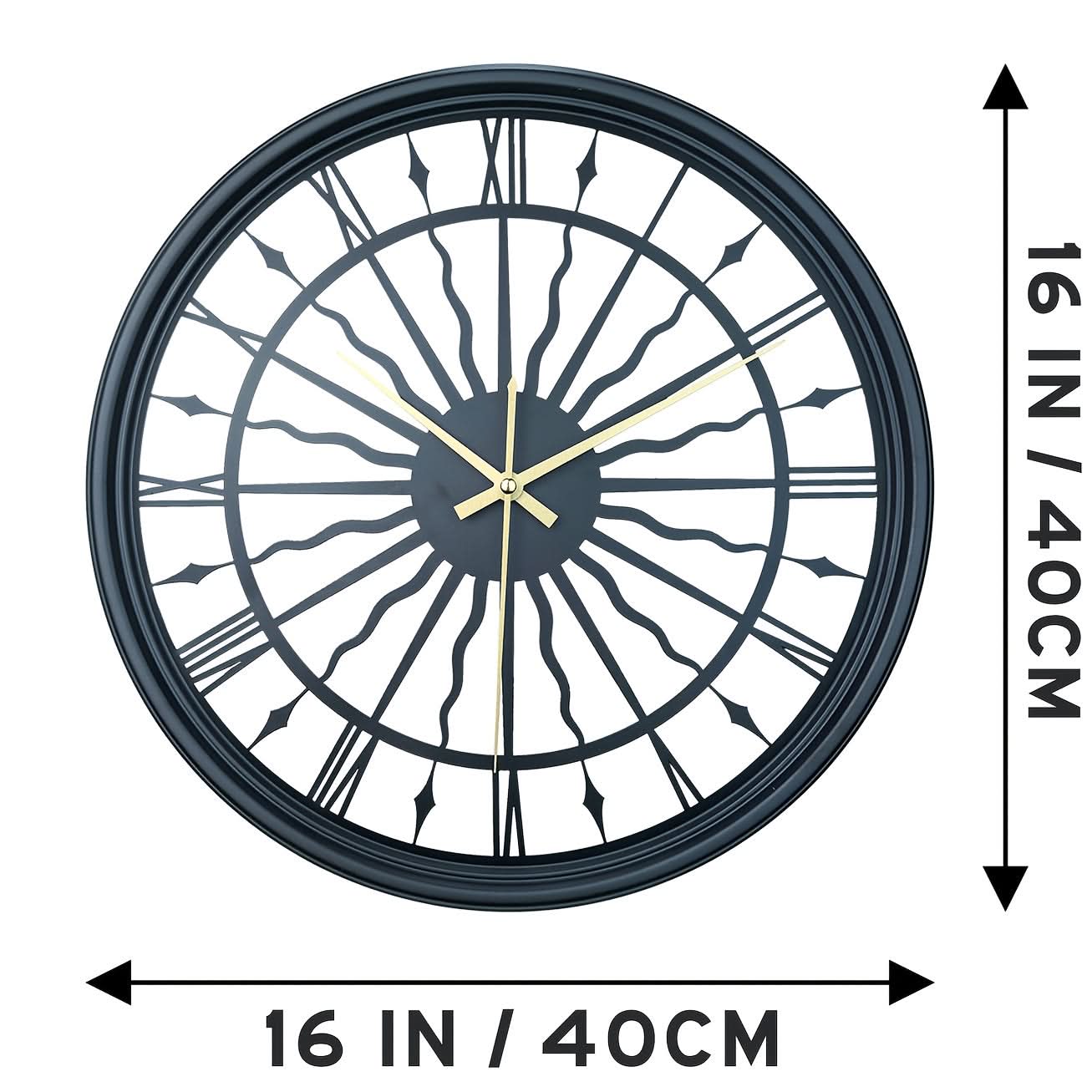 Silent Iron Art 3D Round Analog Wall Clock
