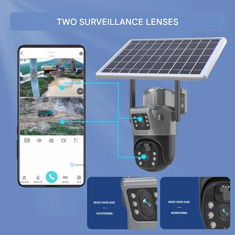 Solar-Powered 4K Security Camera with Wireless Monitoring