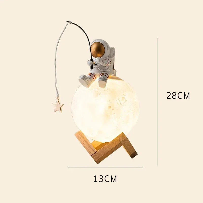 LED Moon Lamp for Astronaut Theme – Touch Control and Dimmable