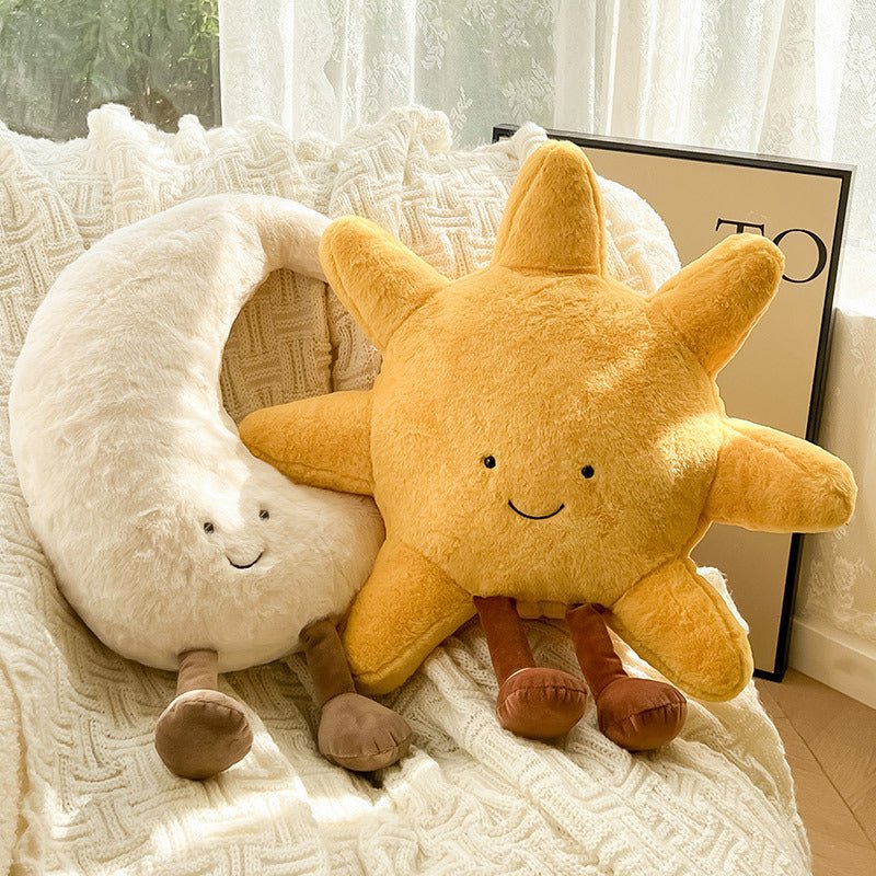 Sun and Moon Cuddle Pillow Featuring Adorable Expressions