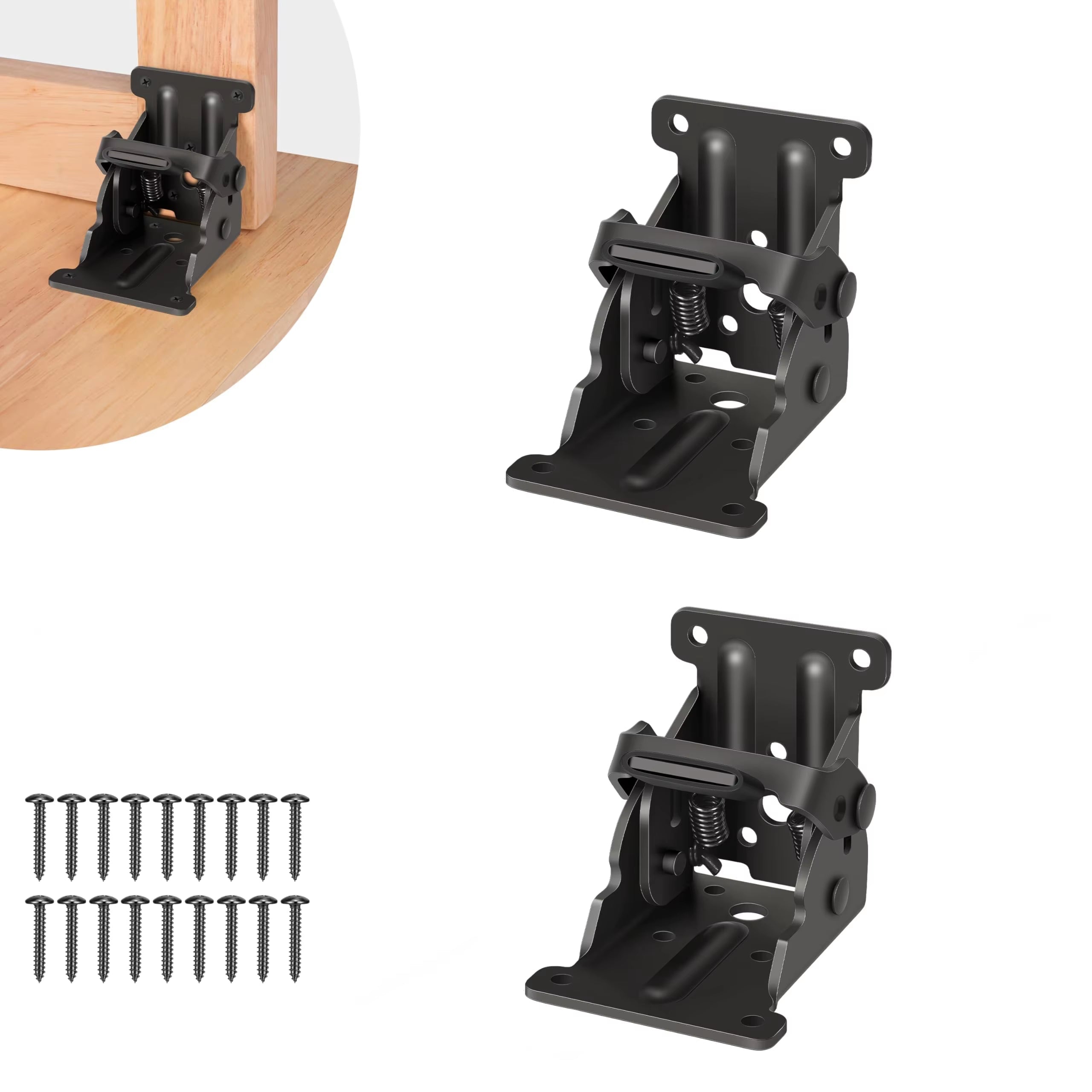 Folding Steel Table Set of 2 – Self-Locking, Supports up to 225 kg