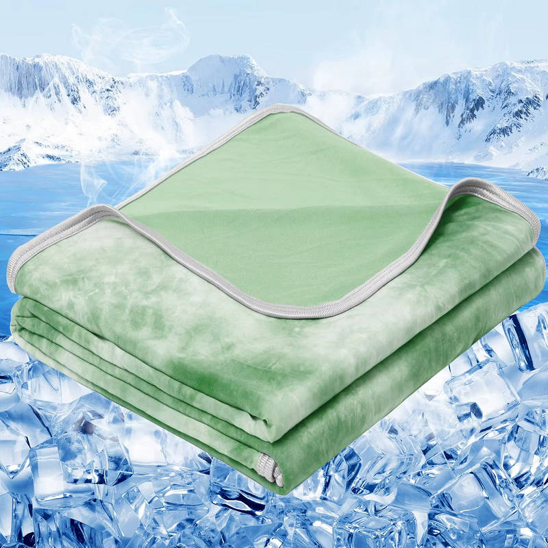 Lightweight Summer Comforter with Cooling Nylon Side and Soft Fabric Back
