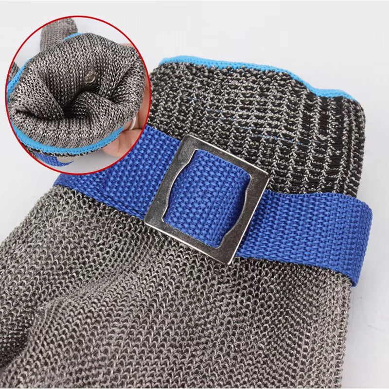 Cut-Resistant Steel Mesh Gloves for Safe Cutting and Handling