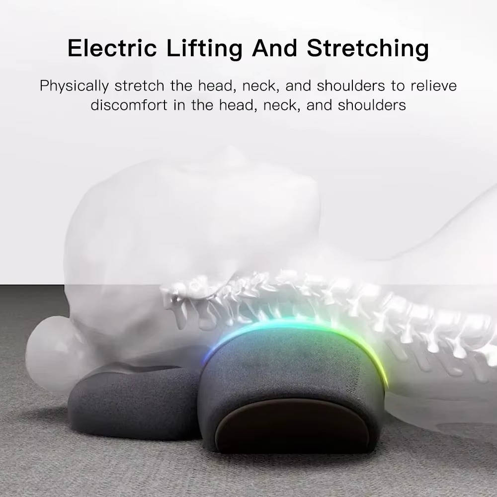 Neck Massage Pillow with Heat, Adjustable Support, and Vibration Options