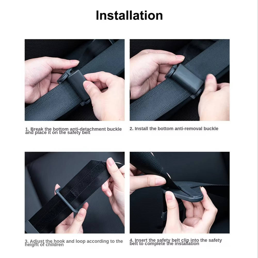 Adjustable Kids Car Seat Belt Positioner for Secure Fit