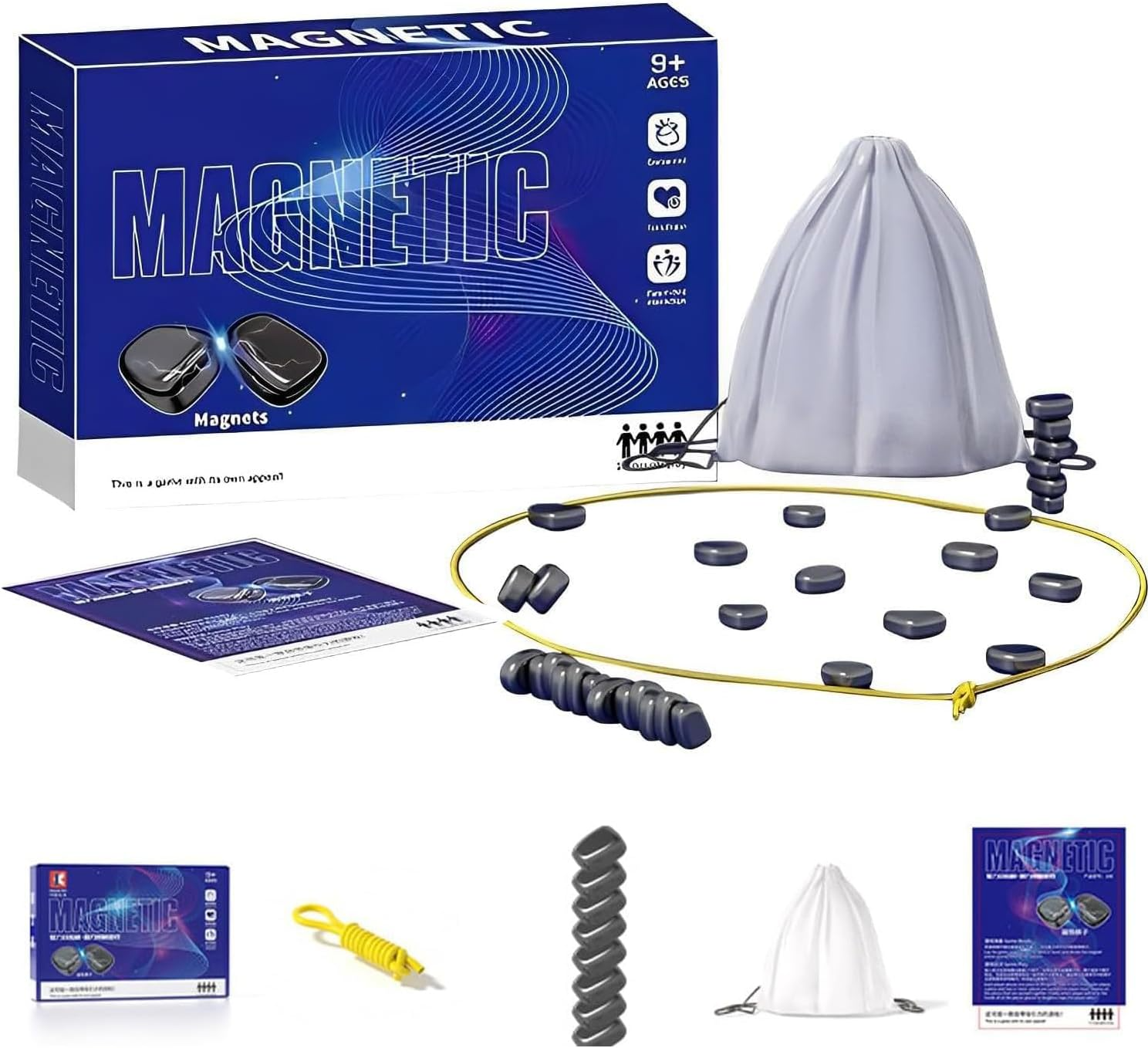 Travel-Friendly Chess Set with Magnetic Pieces for Family Fun