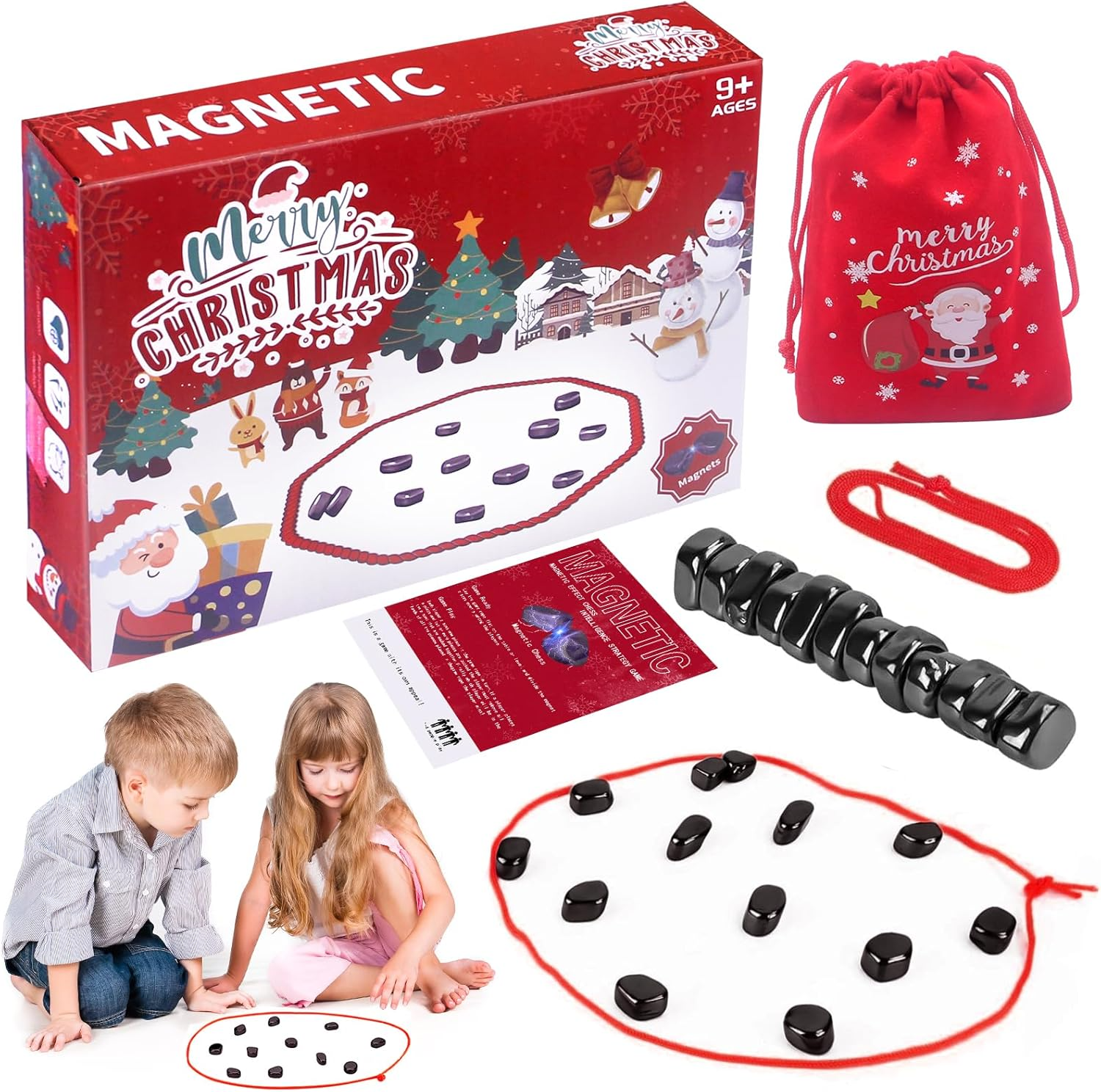 Travel-Friendly Chess Set with Magnetic Pieces for Family Fun