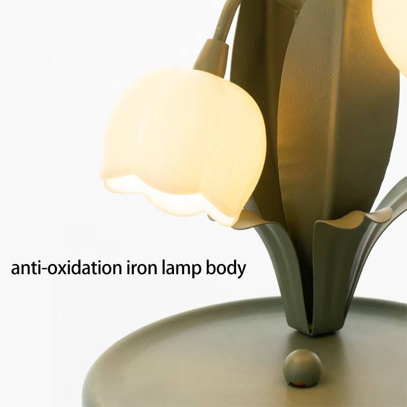 USB Powered Bonsai Table Lamp with Artificial Rose and 3 Lighting Options