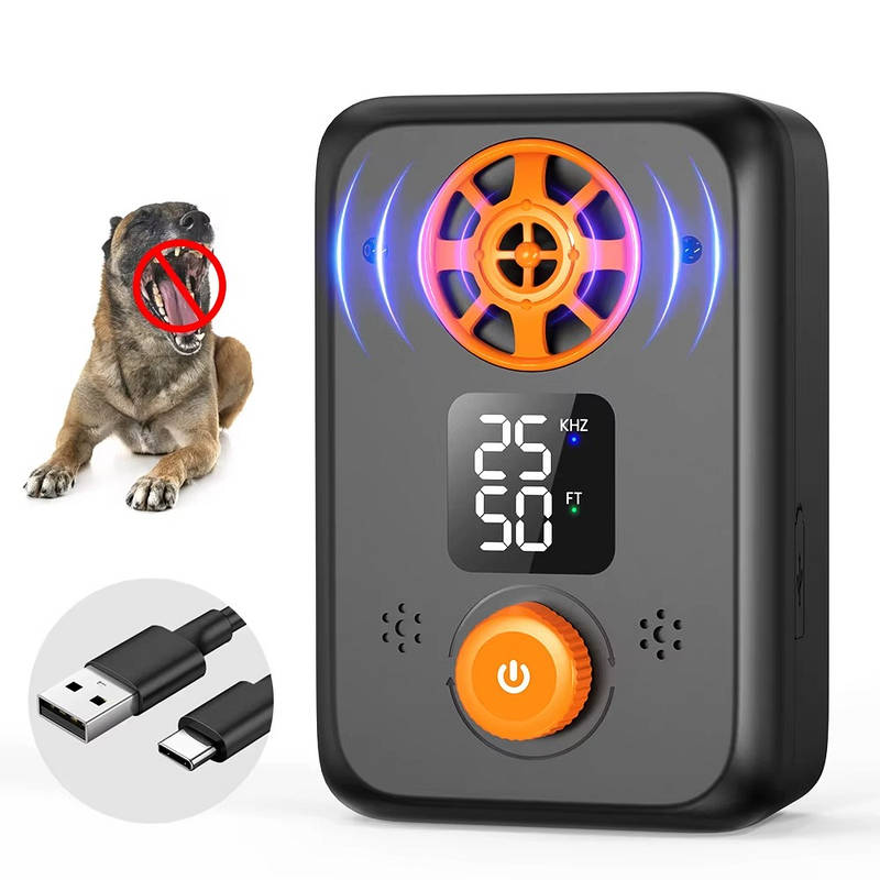 Rechargeable Ultrasonic Bark Training Device for Dogs with LED Display