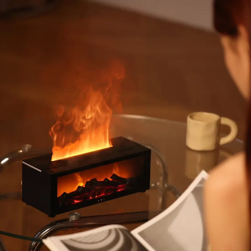 SereneGlow Aroma Diffuser | Electric Aroma Lamp with Flame Effect