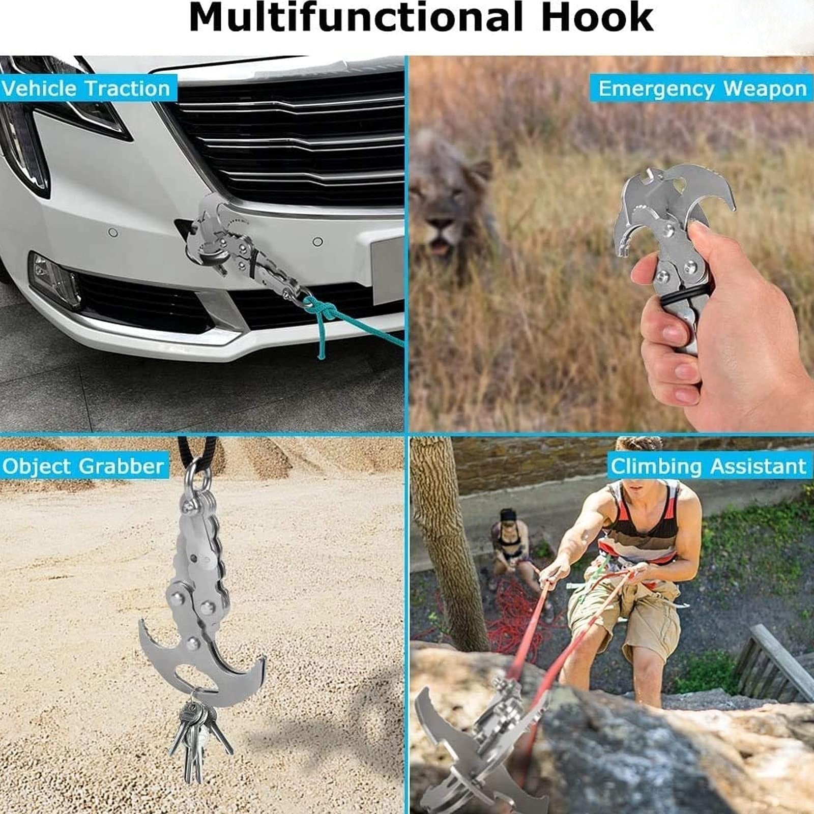 Stainless Steel Hook for Camping and Outdoor Use – Versatile Design