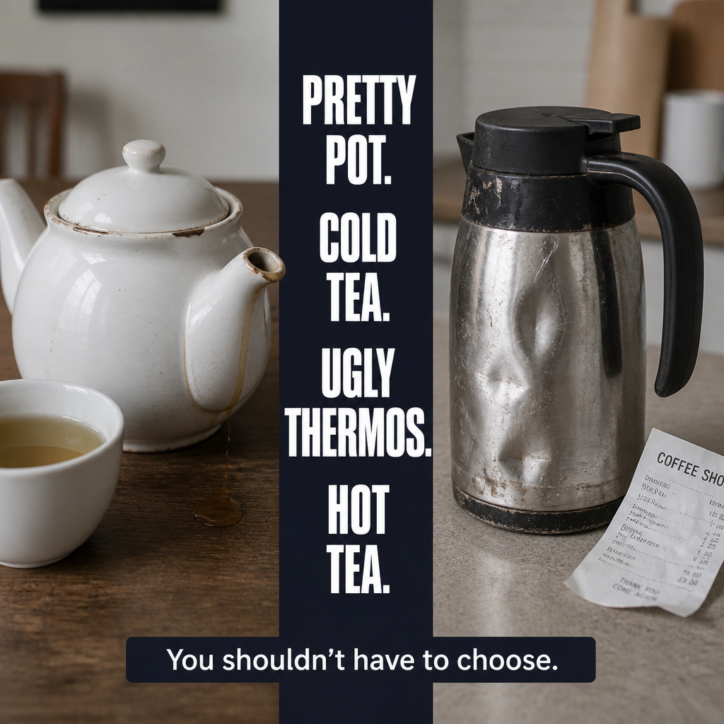 BrewAura™ — Brew, Serve & Showcase Tea That Stays Hot for Six Hours