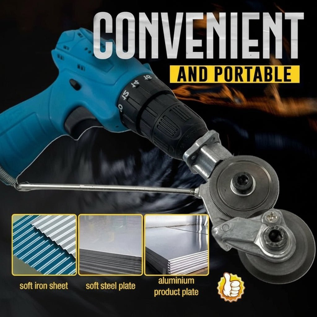 Professional Nibbler Tool with Sheet Metal Cutter Drill Attachment