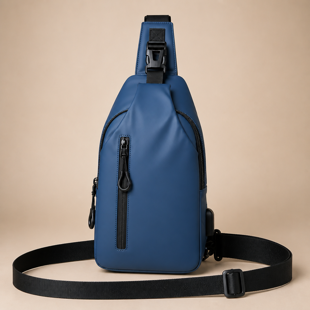 VertaShield™ – Waterproof Crossbody Sling Bag with USB Charging Port