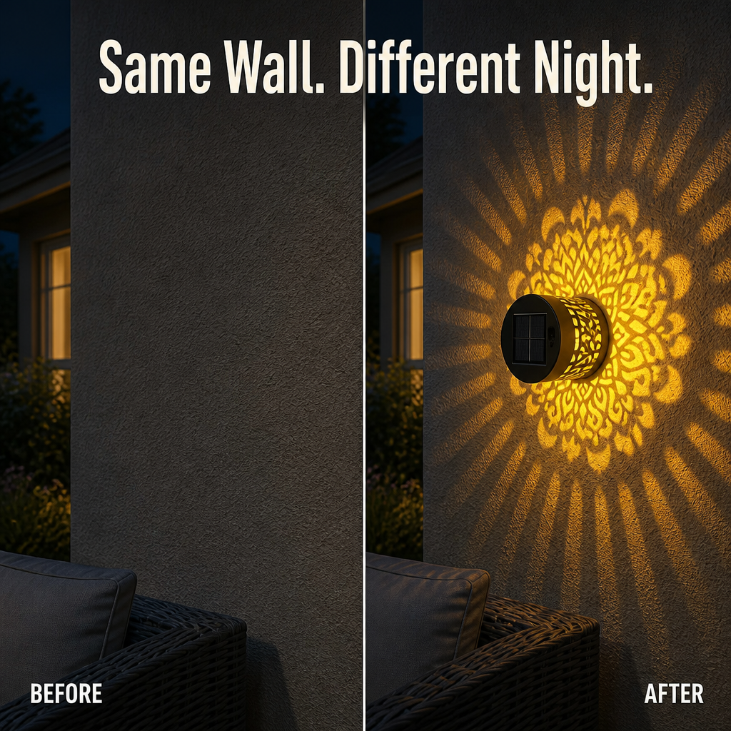LumiMyst™ — Project Hand-Cut Mandala Light onto Your Patio Walls Every Night