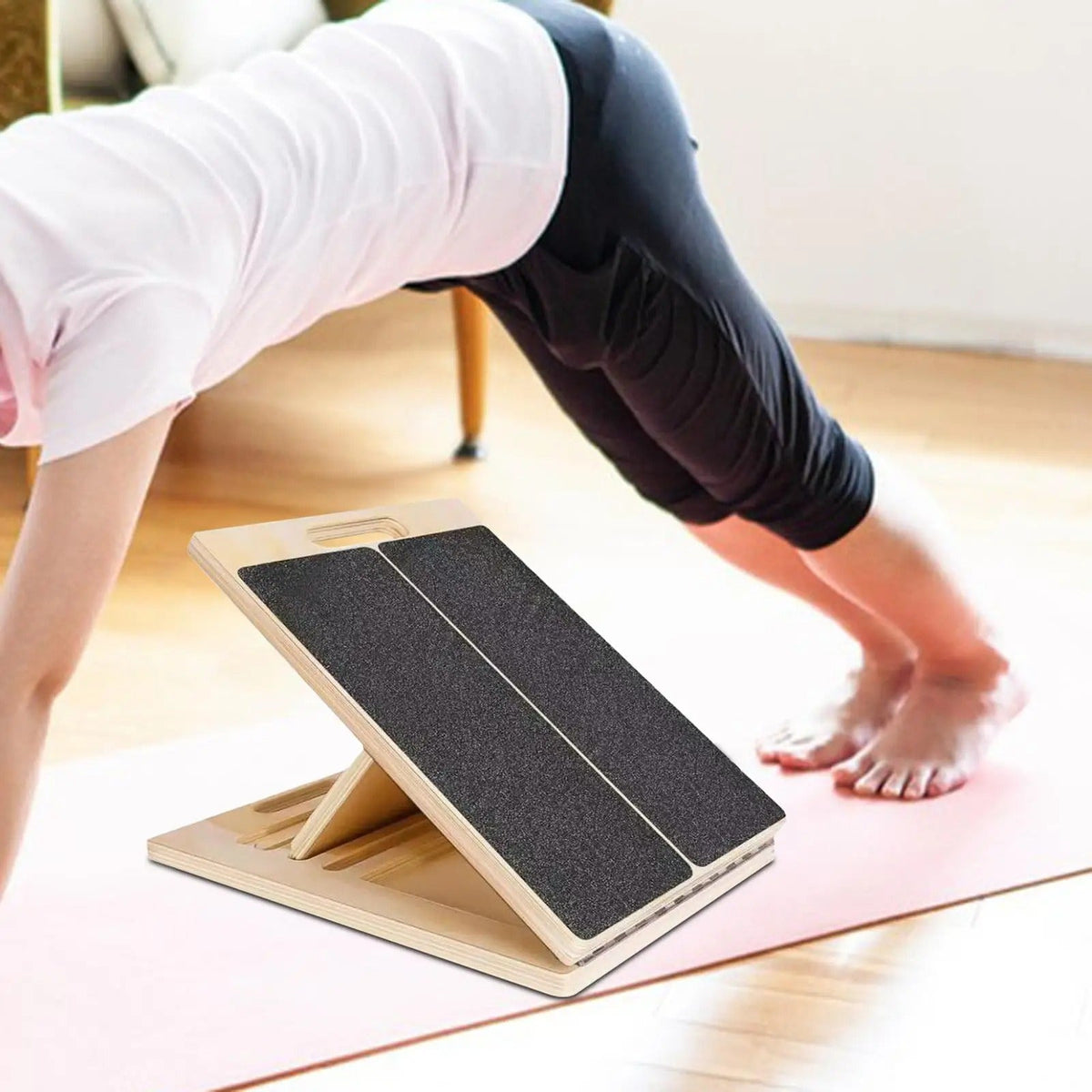 Adjustable Incline Calf Stretching Board - Foldable, Non-Slip Design
