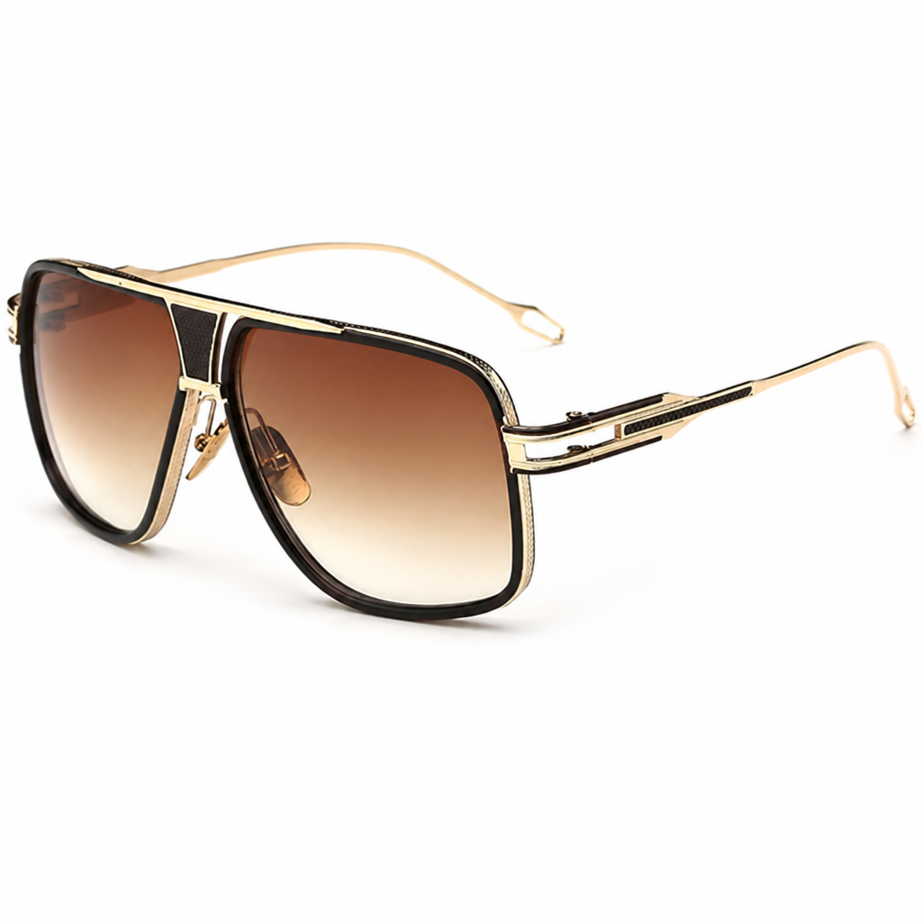 100% UV Protection Lightweight Alloy Aviator Sunglasses