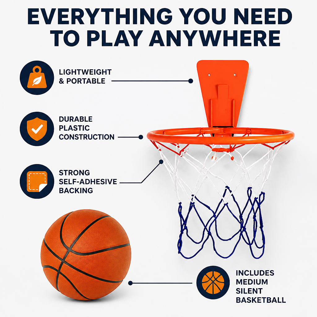 VersaHoop™ — Turn Any Wall into Your Personal Basketball Playground Instantly