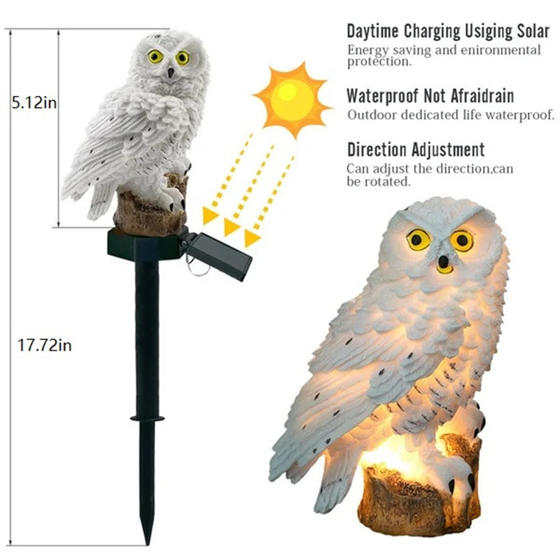 Weatherproof Solar Garden Statue with LED Illumination