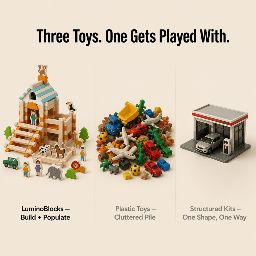 LuminoBlocks™ — Create a Wooden Animal World That Keeps Your Kid Playing for Hours