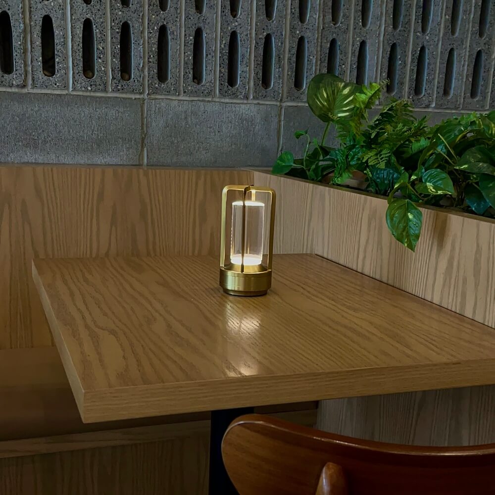 Lumiere Lantern Cordless Crystal Desk Lamp