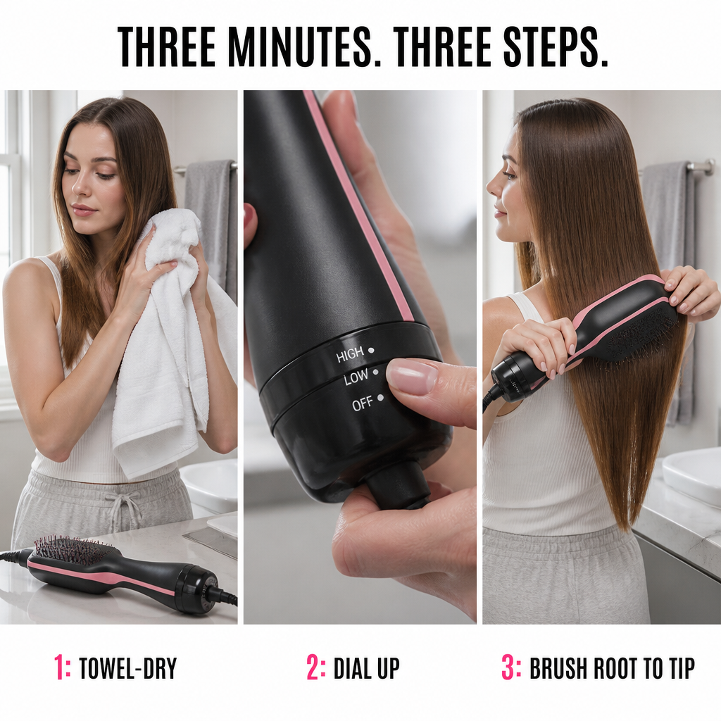 VeloSmooth™ — Slash Your Morning Hair Routine to One Tool, One Stroke
