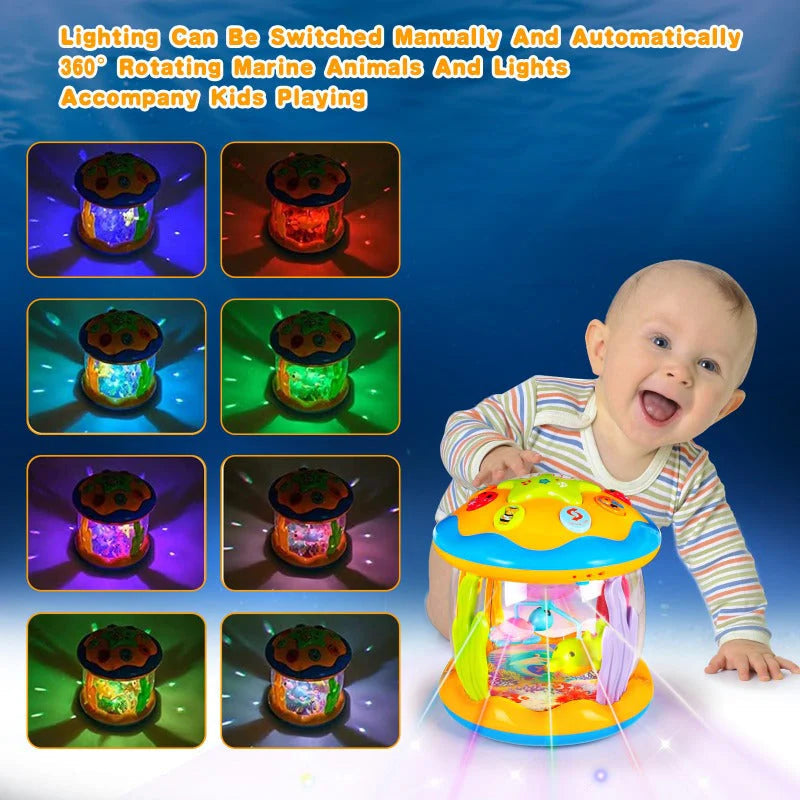 Musical Sea Animal Projector for Babies with Rotating Night Light
