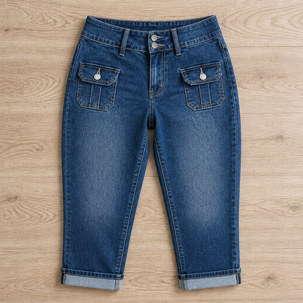 VitalDenim™ Slim Fit Stretch Capris — Embrace Every Curve with Unstoppable Comfort