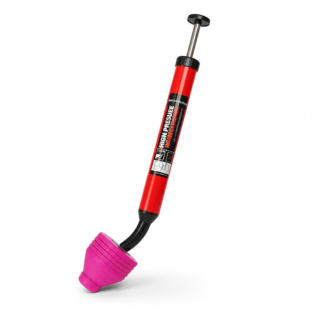 Manual High-Pressure Chemical-Free Drain Plunger (Flexible Nozzle, 66 cm)