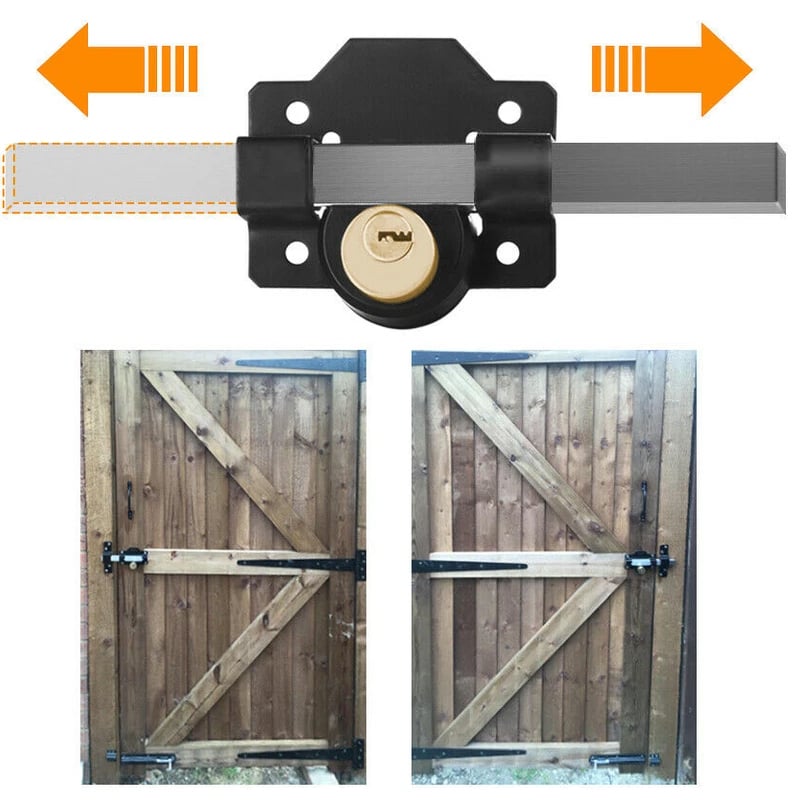 Gate Lock with Key | Rust-Resistant | Spring Bolt | GateSecure
