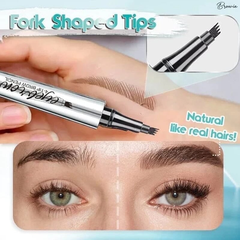 4-Tip Eyebrow Pencil for Microblading – Waterproof 3D Precision Formula