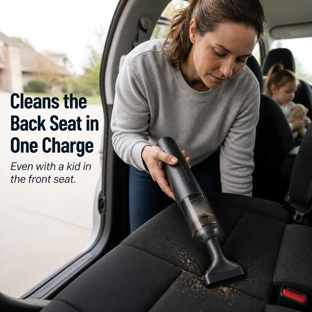 TurboSweep™ — Vacuum and Blow Clean Your Entire Car with One Charge