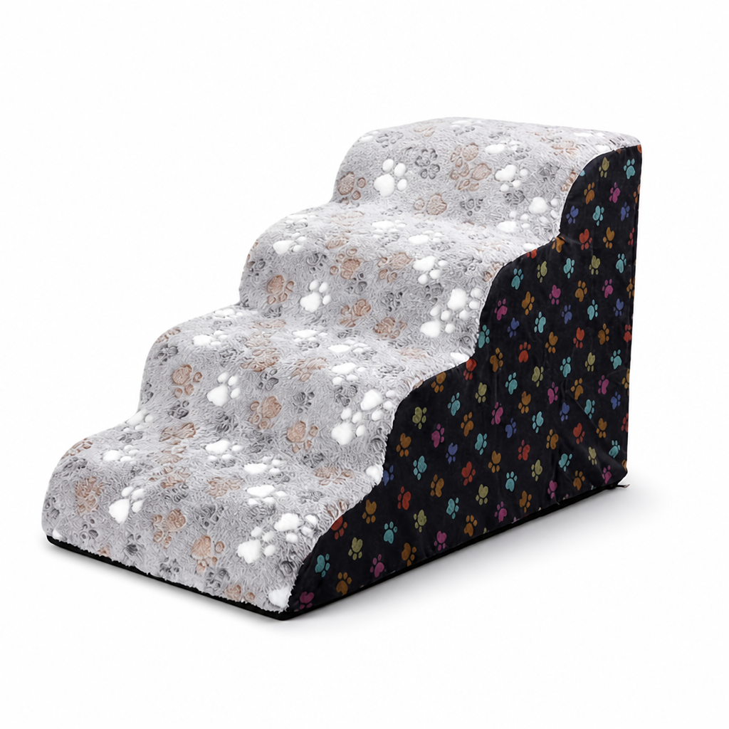 Non-Slip Plush Pet Stairs (2-5 Steps)
