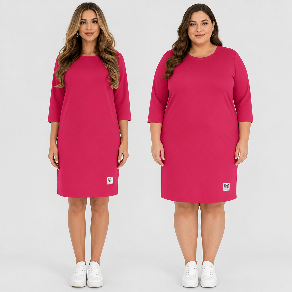VelaFlow™ – Relaxed Crew-Neck Pocket Dress in Breathable Soft-Touch Fabric