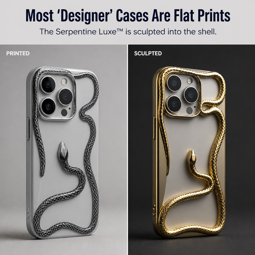 Serpentine Luxe™ — Sport Your iPhone as a Sculpted Jewelry Masterpiece